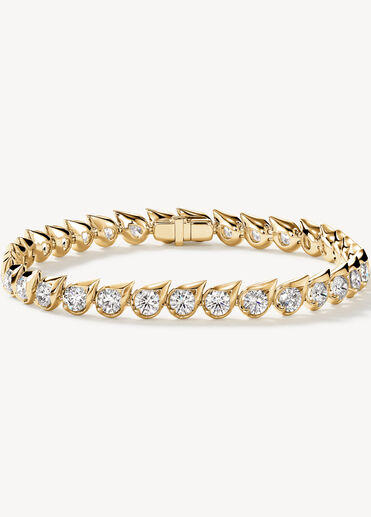 LU Droplet Bracelet, 18K Yellow Gold, large