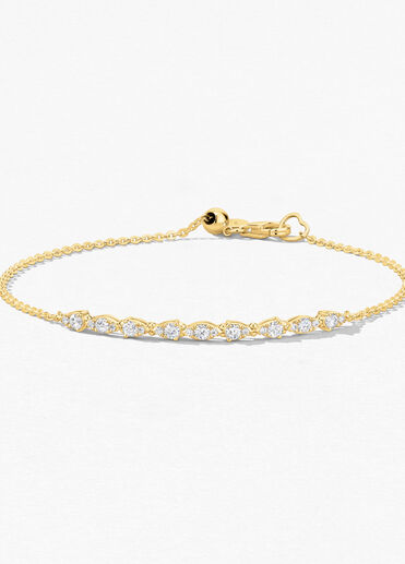 Aerial Dewdrop Bracelet, 18K Yellow Gold, large