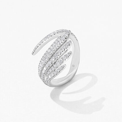 Vela Cocktail Ring, 18K White Gold, large