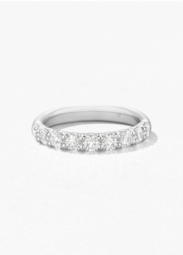 Signature 9 Stone Band, 18K White Gold, large