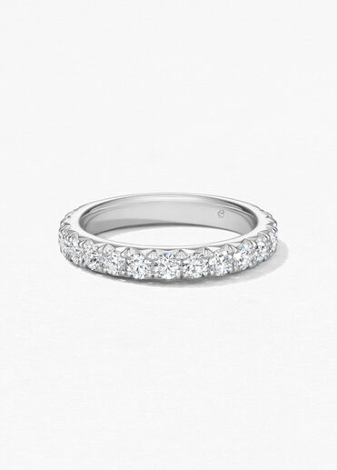 Vela French Cut Pavé Band, Platinum, large