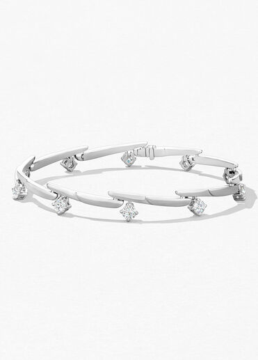 Vela Crossover Bracelet, 18K White Gold, large