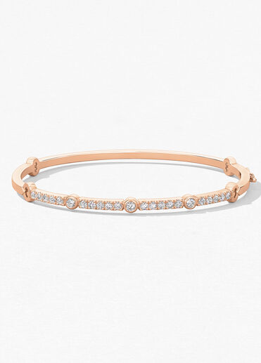 Copley Diamond Bangle, 18K Rose Gold, large