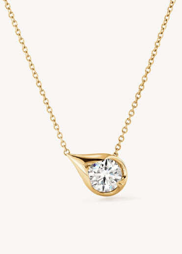 LU Droplet Pendant, 18K Yellow Gold, large