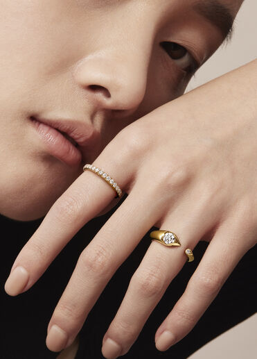 LU Open Droplet Ring, 18K Yellow Gold, large