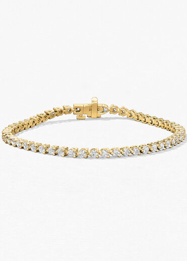 Temptation Three-Prong Bracelet, 18K Yellow Gold, large