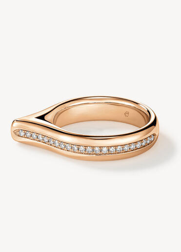 LU Diamond Band, 18K Rose Gold, large