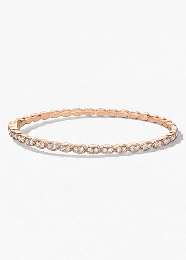 Lorelei Floral Diamond Bangle, 18K Rose Gold, large