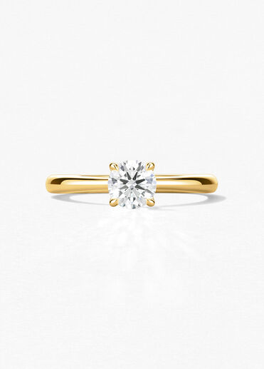 Vela Solitaire Ring, 18K Yellow Gold, large