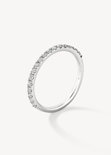 Transcend Wedding Band, 18K White Gold, large