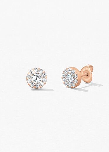 Fulfillment Stud Earrings, 18K Rose Gold, large