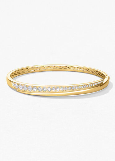 Vela Crossover Bangle, 18K Yellow Gold, large