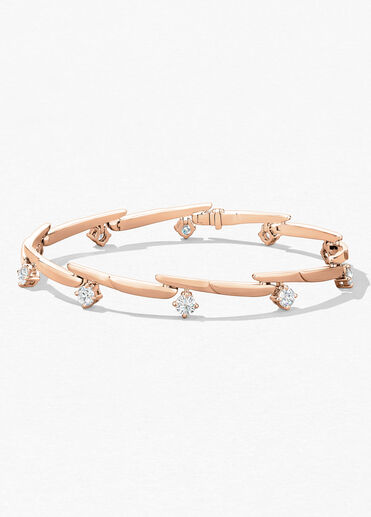 Vela Crossover Bracelet, 18K Rose Gold, large