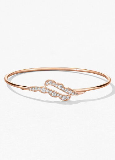 Lorelei Ribbon Flexi Bangle, 18K Rose Gold, large