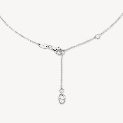 VELA French Cut Pavé Diamond Pendant Necklace, 18K White Gold, large