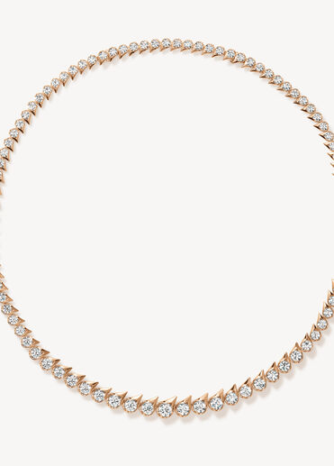 LU Droplet Graduated Necklace, 18K Rose Gold, large