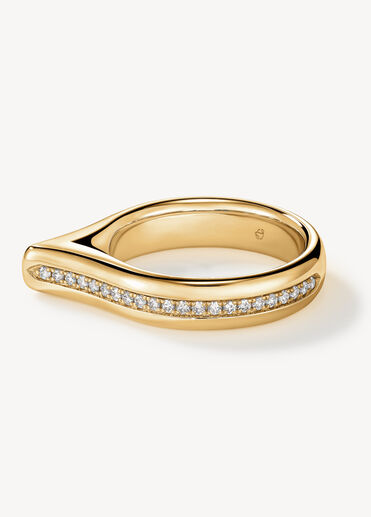 LU Diamond Band, 18K Yellow Gold, large