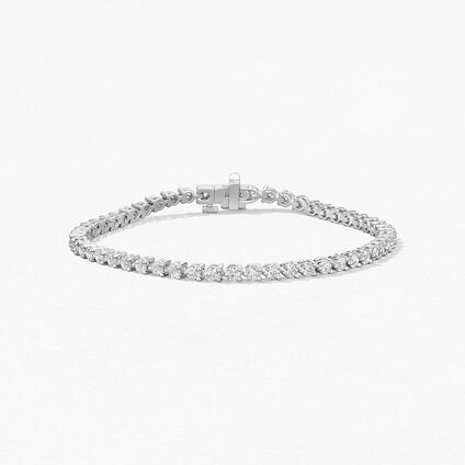 Temptation Three-Prong Bracelet, 18K White Gold, large