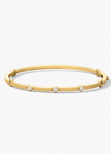 Copley Multi Stone Bangle, 18K Yellow Gold, large