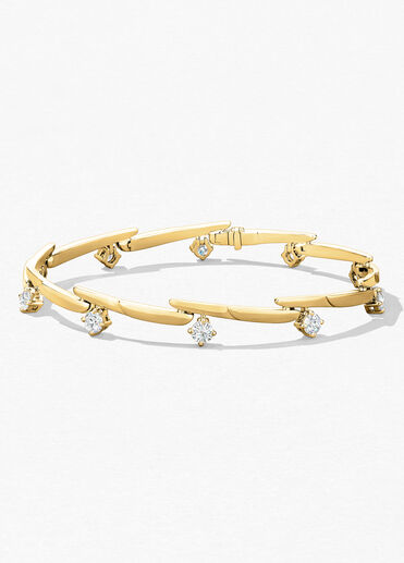 Vela Crossover Bracelet, 18K Yellow Gold, large