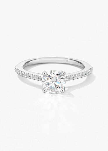 Camilla HOF Engagement Ring with Diamond Band, , large