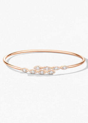 Aerial Marquise Flexi Bangle, 18K Rose Gold, large