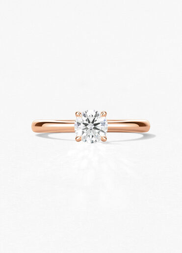 Vela Solitaire Ring, 18K Rose Gold, large