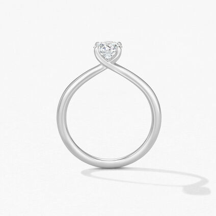 Vela Solitaire Ring, Platinum, large