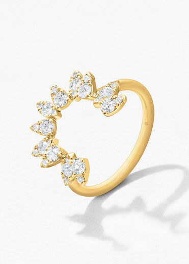 Aerial Sunburst Ring, 18K Yellow Gold, large