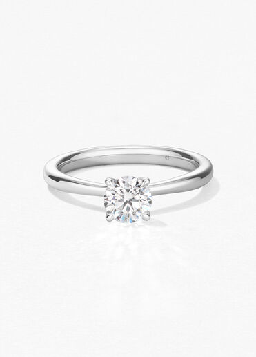 Vela Solitaire Ring, Platinum, large