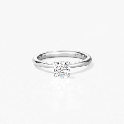 Vela Solitaire Ring, Platinum, large