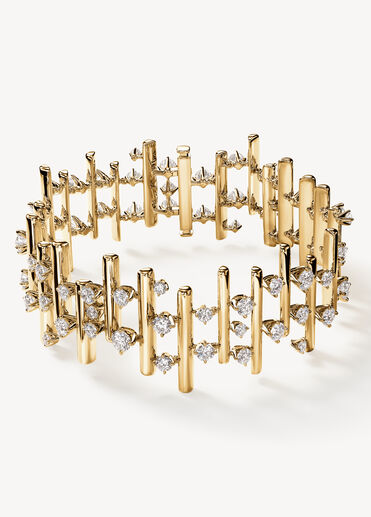 Barre Multi-Row Small Bracelet, 18K Yellow Gold, large