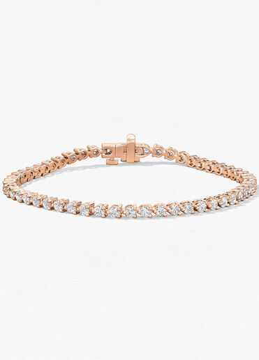 Temptation Three-Prong Bracelet, 18K Rose Gold, large