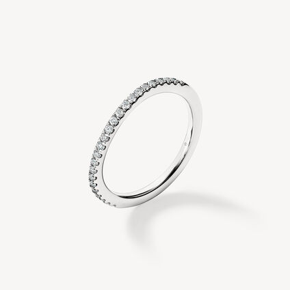 Transcend Premier Curved Diamond Band, 18K White Gold, large