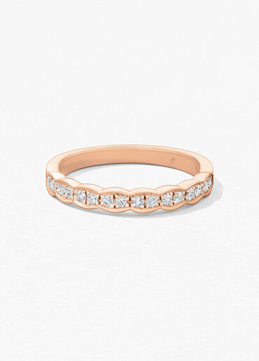 Lorelei Floral Diamond Band, 18K Rose Gold, large