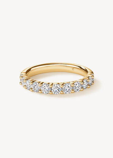 Signature 11 Stone Band, 18K Yellow Gold, large