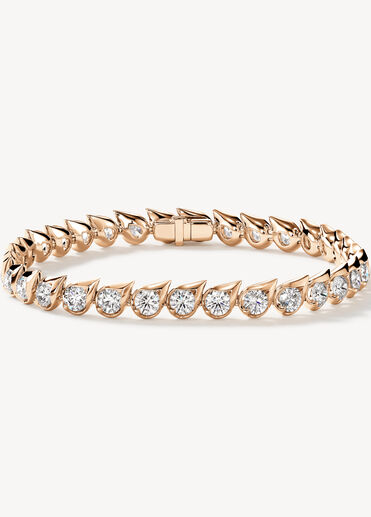 LU Droplet Bracelet, 18K Rose Gold, large