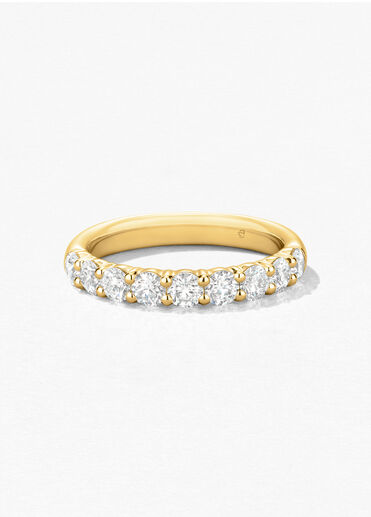 Signature 9 Stone Band, 18K Yellow Gold, large