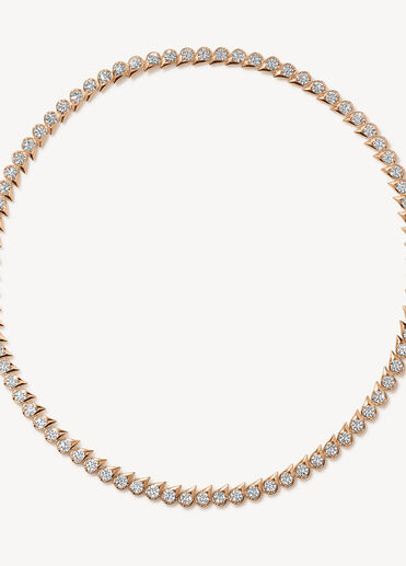 LU Droplet Uniform Necklace, 18K Rose Gold, large