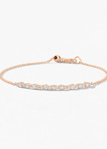 Aerial Dewdrop Bracelet, 18K Rose Gold, large