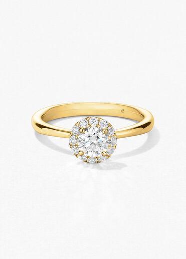 Vela Halo Ring, 18K Yellow Gold, large