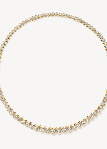 LU Droplet Graduated Necklace, 18K Yellow Gold, large