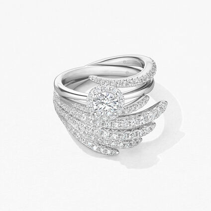 Vela Halo Ring, Platinum, large