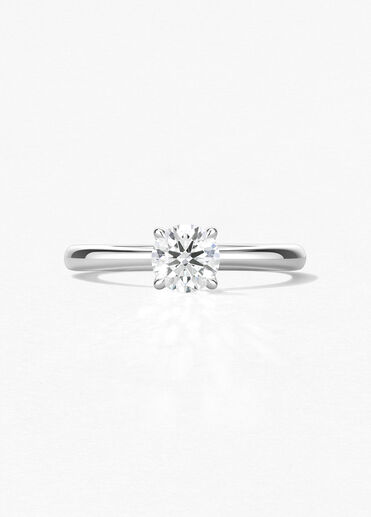 Vela Solitaire Ring, Platinum, large