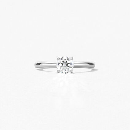 Vela Solitaire Ring, Platinum, large