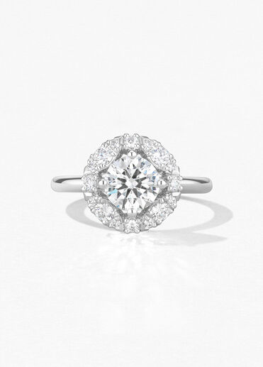 Aerial Marquise Halo Diamond Engagement Ring, , large