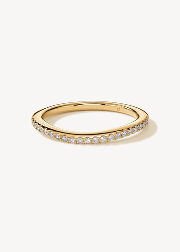 Transcend Premier Curved Diamond Band, 18K Yellow Gold, large