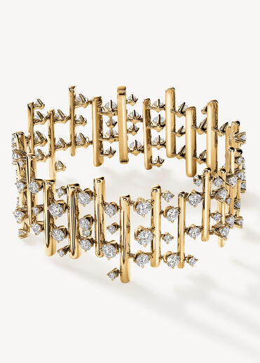 Barre Multi-Row Large Bracelet, 18K Yellow Gold, large