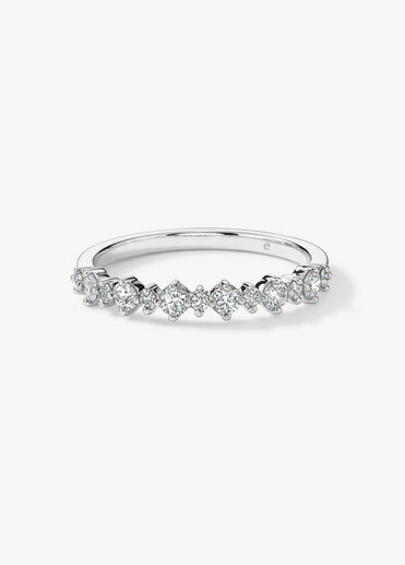 Gracious Classic Diamond Band, 18K White Gold, large