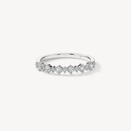 Gracious Classic Diamond Band, 18K White Gold, large